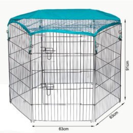 Outdoor Wire Pet Playpen with Waterproof Cloth Folable Metal Dog Playpen 63x 91cm 06-0116 www.petgoodsfactory.com