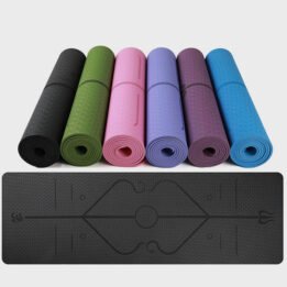 Eco-friendly Multifunction Beginner Yoga Mat With Body Line Thickened Widened Non-slip Custom TPE Yoga Mat www.petgoodsfactory.com