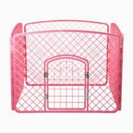 Custom outdoor pp plastic 4 panels portable pet carrier playpens indoor small puppy cage fence cat dog playpen for dogs www.petgoodsfactory.com