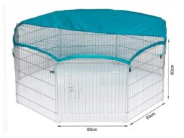 Wire Pet Playpen with waterproof polyester cloth 8 panels size 63x 60cm 06-0114 www.petgoodsfactory.com