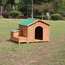 Novelty Custom Made Big Dog Wooden House Outdoor Cage www.petgoodsfactory.com