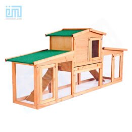 GMT60005 China Pet Factory Hot Sale Luxury Outdoor Wooden Green Paint Cheap Big Rabbit Cage www.petgoodsfactory.com