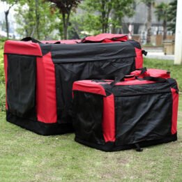 Foldable Large Dog Travel Bag 600D Oxford Cloth Outdoor Pet Carrier Bag in Red www.petgoodsfactory.com