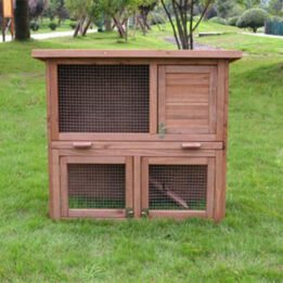 Wholesale Large Wooden Rabbit Cage Outdoor Two Layers Pet House 145x 45x 84cm 08-0027 www.petgoodsfactory.com