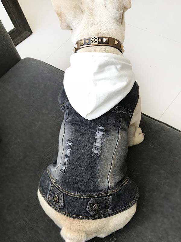 Denim fabric pet dog clothes 06-0208