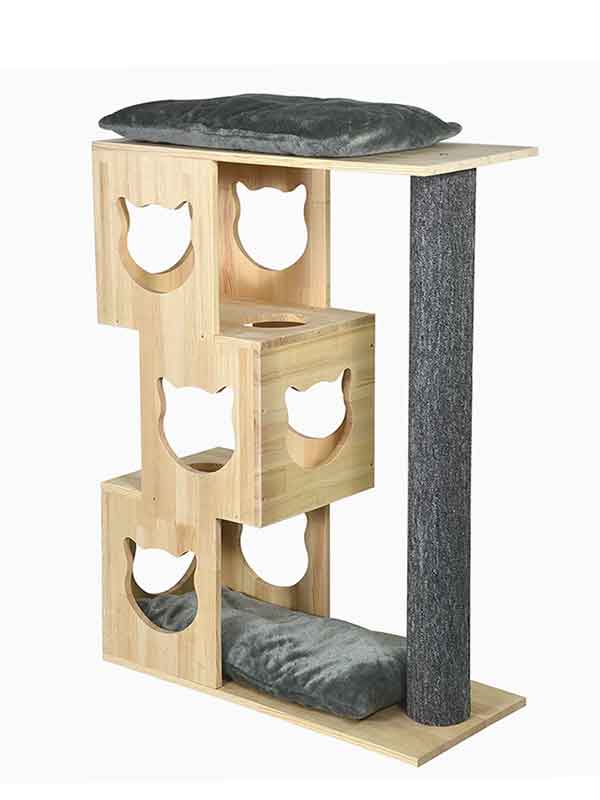 OEM new design natur wood house cat tree