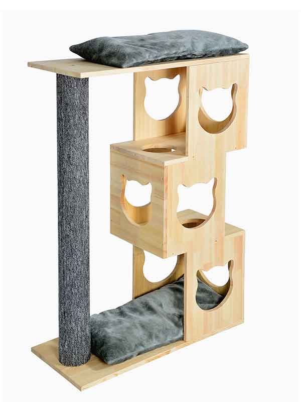 OEM new design natur wood house cat tree