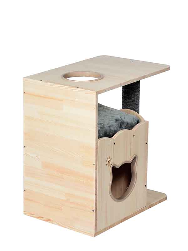 Wheasale Pine Wooden Cat Tree House 06-0188