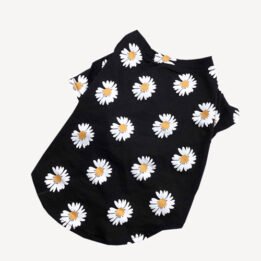 Newest Custom Print Logo Small Daisies Pet T-shirt Luxury Dog Clothes www.petgoodsfactory.com