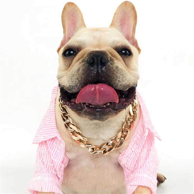 Factory Wholesale Dog Necklace Collars Gold Chain