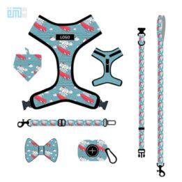 Pet harness factory new dog leash vest-style printed dog harness set small and medium-sized dog leash 109-0006 www.petgoodsfactory.com