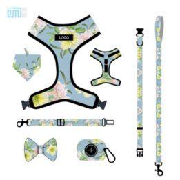 Pet harness factory new dog leash vest-style printed dog harness set small and medium-sized dog leash 109-0014 www.petgoodsfactory.com