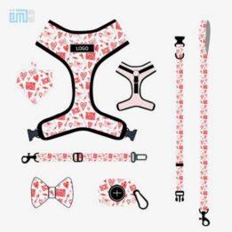 Pet harness factory new dog leash vest-style printed dog harness set small and medium-sized dog leash 109-0017 www.petgoodsfactory.com