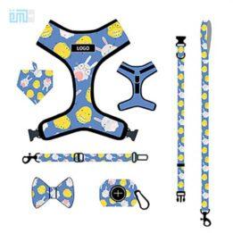 Pet harness factory new dog leash vest-style printed dog harness set small and medium-sized dog leash 109-0018 www.petgoodsfactory.com