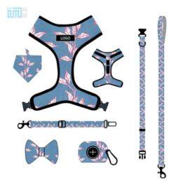 Pet harness factory new dog leash vest-style printed dog harness set small and medium-sized dog leash 109-0019 www.petgoodsfactory.com