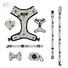 Pet harness factory new dog leash vest-style printed dog harness set small and medium-sized dog leash 109-0022 www.petgoodsfactory.com