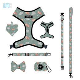 Pet harness factory new dog leash vest-style printed dog harness set small and medium-sized dog leash 109-0025 www.petgoodsfactory.com