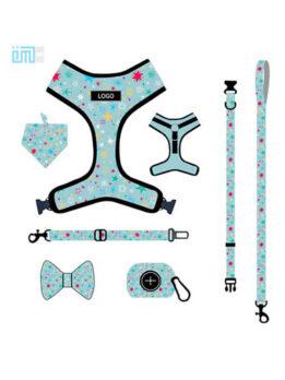 Light Blue Dog Leash Harness Set-109-0041