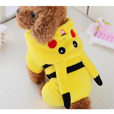 Pikachu Pet Apparel: Polar Fleece Halloween Clothes 06-0297 Dog Clothes: Shirts, Sweaters & Jackets Apparel cat and dog clothes