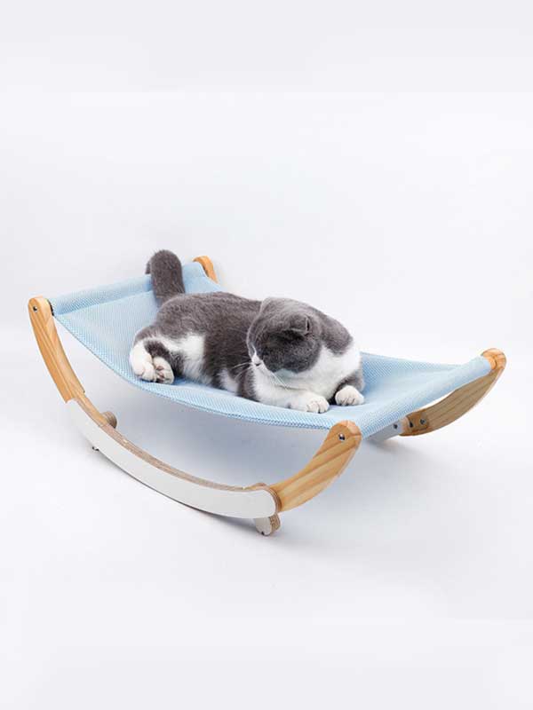 Hamaca OEM para gatos, cama de madera para gatos, coctelera, hamaca de madera maciza para gatos 60-022 www.petgoodsfactory.com