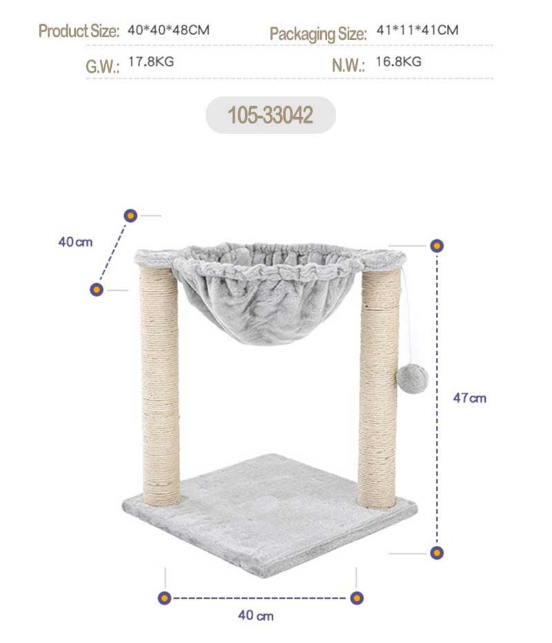 Wholesale Cat Tree Scratching Pole Cat Nest 105-33042