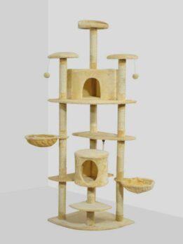 Factory Direct Combination Double Nest Jumping Platform Large Cat Climbing Frame Plush Cloth Sisal Cat Villa 105-33059 www.petgoodsfactory.com