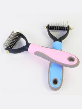 Wholesale OEM & ODM Pet Comb Stainless Steel Double-sided open knot dog comb 124-235001 www.petgoodsfactory.com