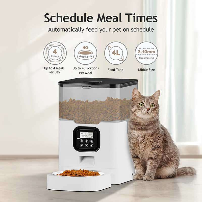 Wholeasle Amazon food feeder double meal feeder pet smart feeder