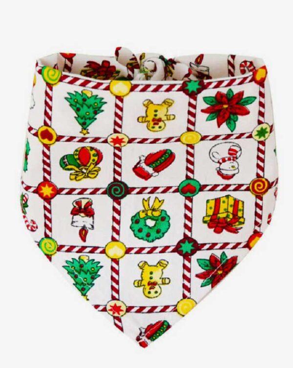 Pet supplies dog cat Christmas bib cotton triangle scarf neck scarf