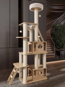 Wholesale wood cat tree cat tower climbing frame 105-241