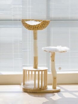 OEM natural trunk cat scratching post sisal wool cat tree 105-44006