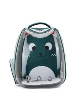 Green transparent breathable cat backpack backpack pet bag 103-45080 www.petgoodsfactory.com
