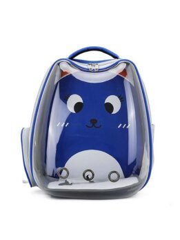 Blue Transparent Breathable Cat Backpack Pet Bag 103-45084 www.petgoodsfactory.com