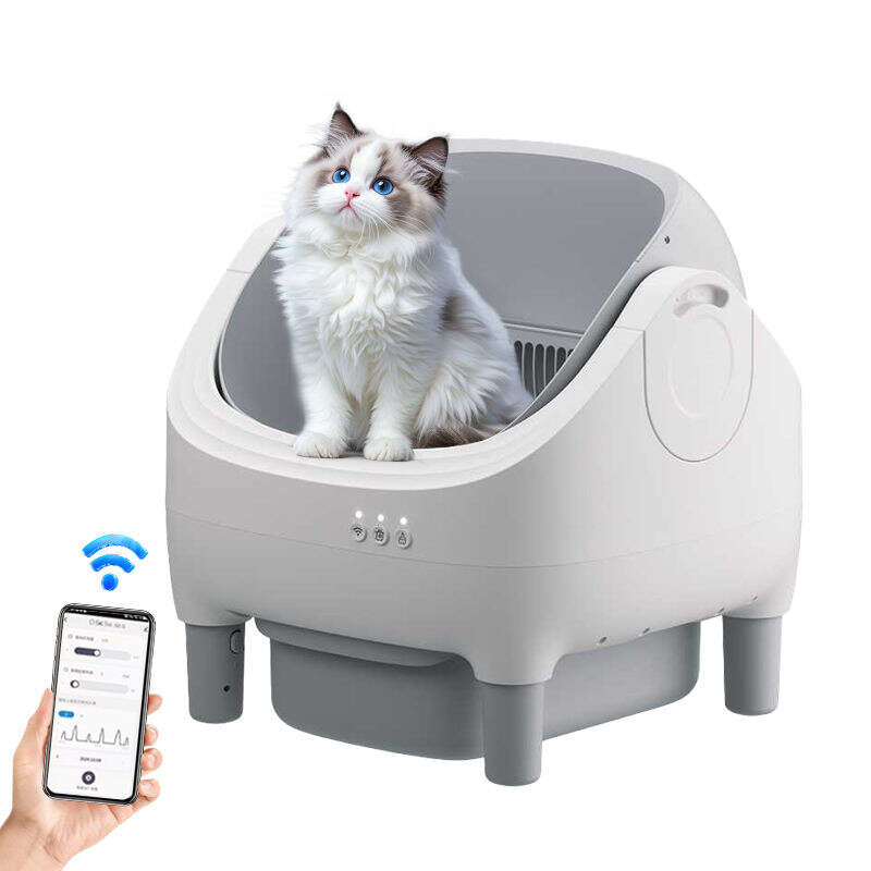 Wholesale New Design Automatic Cat Litter Box APP Control Dual Safety Sensors Self Cleaning Litter Box with Open-Top Design 116-5901 Pet Products Factory, OEM Manufacturer, Supplier, Agent www.petgoodsfactory.com Smart Cat litter box, Cat Litter Box, Cat Litter Box & Accessories, Cat Litter Box And Accessories