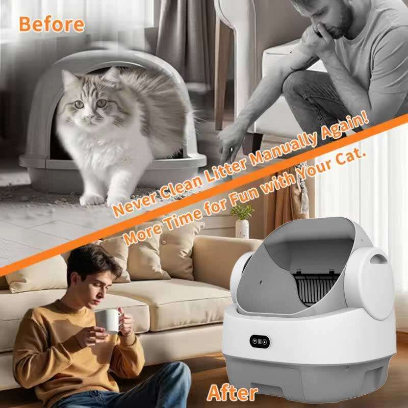OEM Smart Cat Litter Box Fully Automatic with Open Design Large Capacity Ultra-Quiet cat Automatic Litter Box 116-5908 Pet Products Factory, OEM Manufacturer, Supplier, Agent www.petgoodsfactory.com Smart Cat litter box, Cat Litter Box, Cat Litter Box & Accessories, Cat Litter Box And Accessories