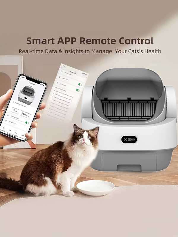 OEM Smart Cat Litter Box Fully Automatic with Open Design Large Capacity Ultra-Quiet cat Automatic Litter Box 116-5908 Pet Products Factory, OEM Manufacturer, Supplier, Agent www.petgoodsfactory.com Smart Cat litter box, Cat Litter Box, Cat Litter Box & Accessories, Cat Litter Box And Accessories