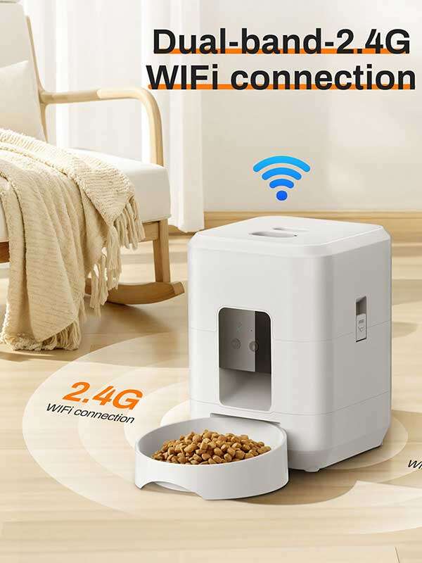 Wholesale OEM 2L White Pet Cat Dog Smart Feeder Product direct Pet products factory Manufacturer and Supplier Agent 131-23508 Pet Products Factory, OEM Manufacturer, Supplier, Agent www.petgoodsfactory.com Wholeasle Amazon food feeder double meal feeder pet smart feeder