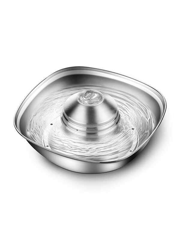 Wholesale OEM 2.6L Silver Stainless Steel Pet Water Dispenser Cat Water Feeder Dog Water Dispenser 120-3304 Pet Products Factory, OEM Manufacturer, Supplier, Agent www.petgoodsfactory.com OEM ODM Wholesale stainless steel pet cat dog water dispenser Fountain