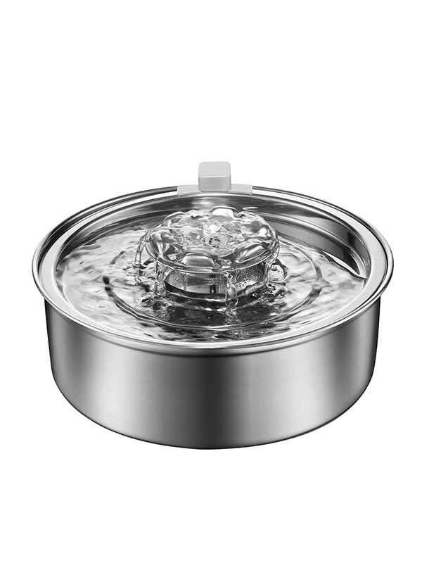 Wholesale OEM 2.6L UFO Stainless Steel Pet Water Dispenser Cat Water Feeder Dog Water Dispenser 120-3305 Pet Products Factory, OEM Manufacturer, Supplier, Agent www.petgoodsfactory.com OEM ODM Wholesale stainless steel pet cat dog water dispenser Fountain