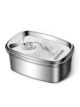 Wholesale 2L rhomboid Stainless Steel Pet Water Dispenser Cat Water Feeder Dog Water Dispenser 120-3308 Pet Products Factory, OEM Manufacturer, Supplier, Agent www.petgoodsfactory.com OEM ODM Wholesale stainless steel pet cat dog water dispenser Fountain